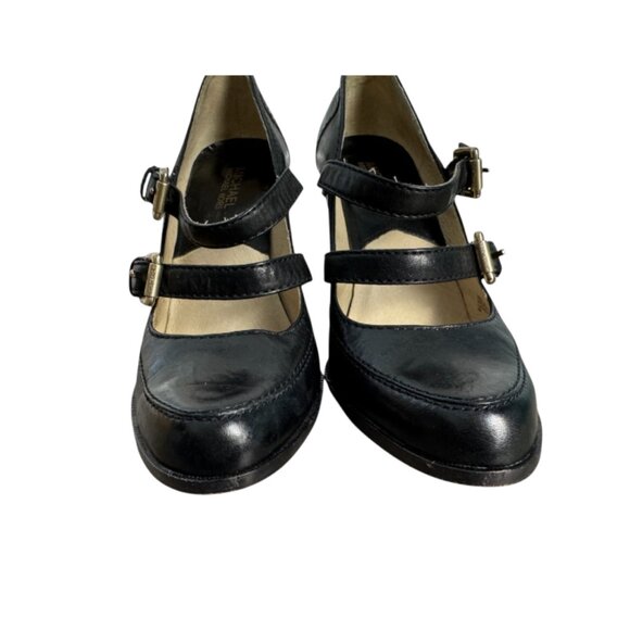 MICHAEL Michael Kors Black Leather Mary Jane Pumps Double-Strap Women's Size 8M - Picture 11 of 13